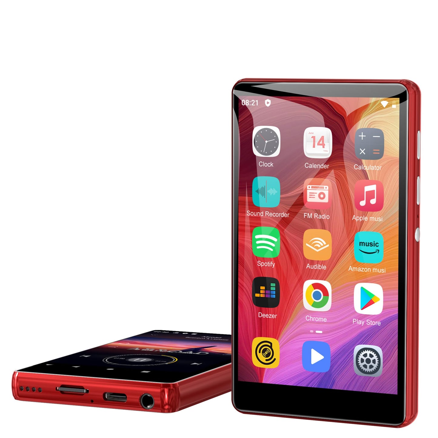 Kosher MP3 Player (Supports Apps) Red