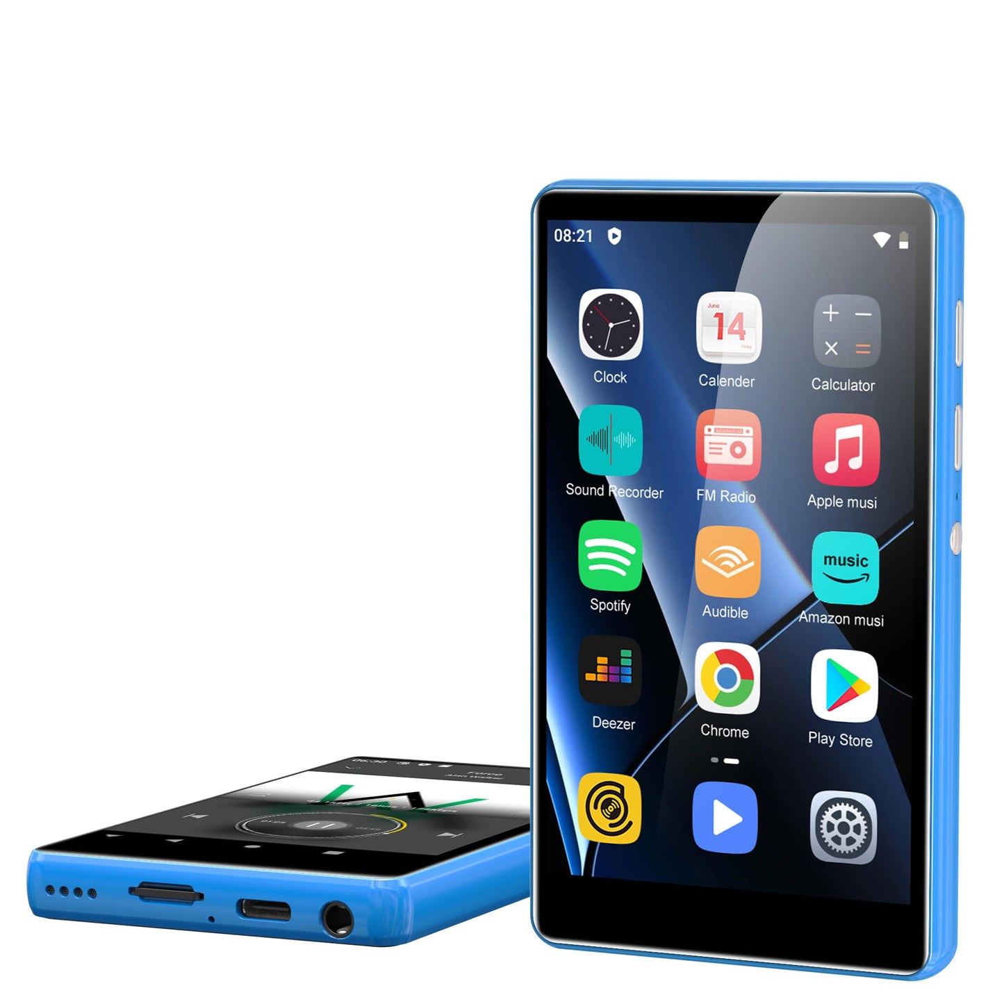 Kosher MP3 Player (Supports Apps) Blue